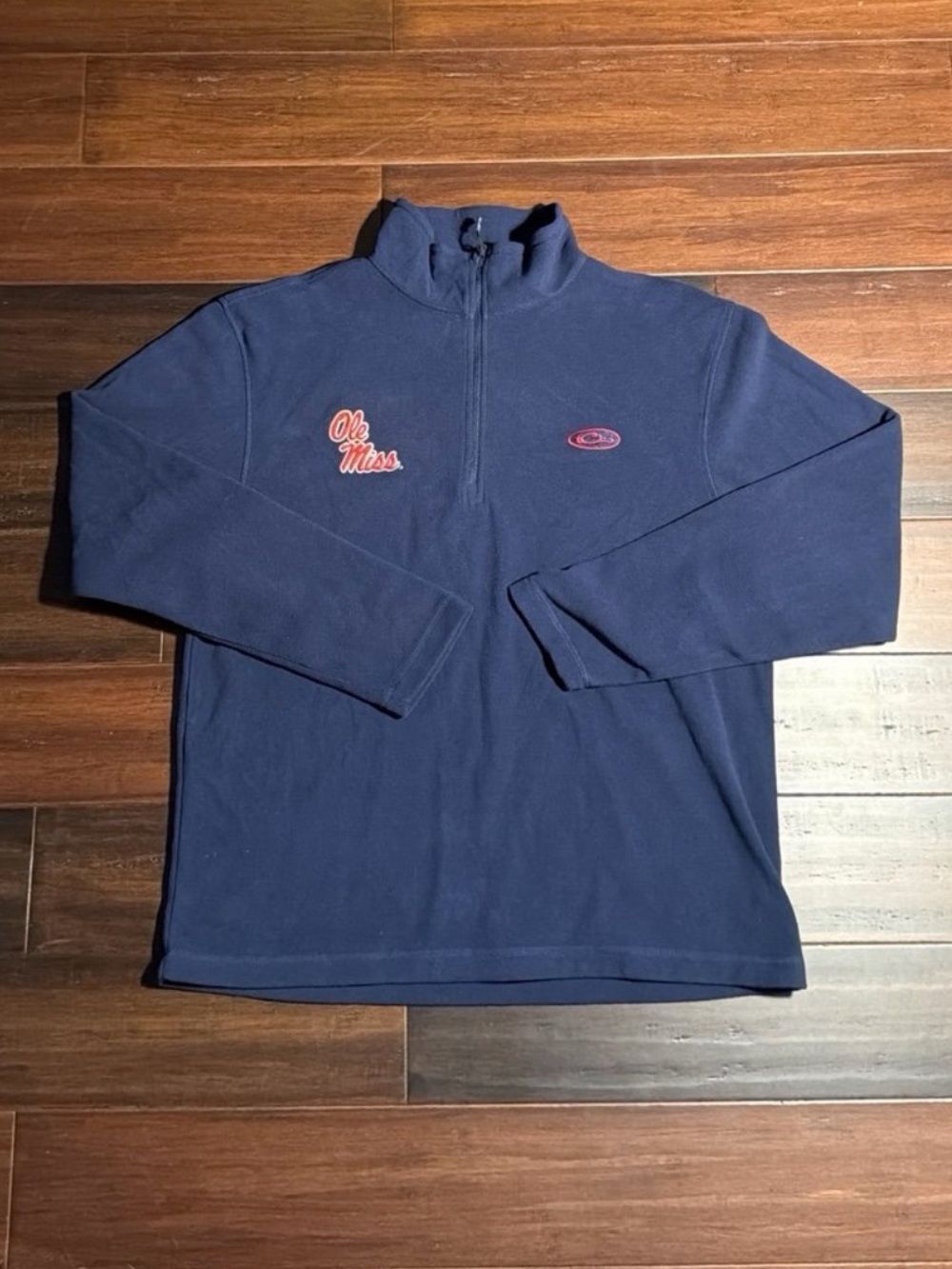 Drake Ole Miss Quarter Zip Fleece Pullover